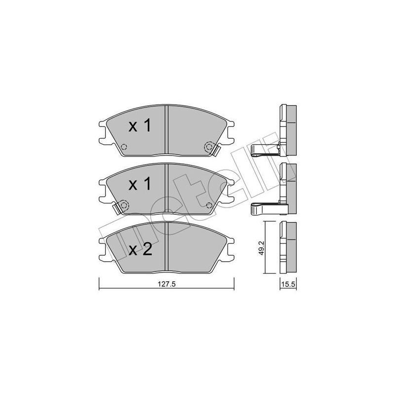 Pastiglie freno asse anteriore - METELLI