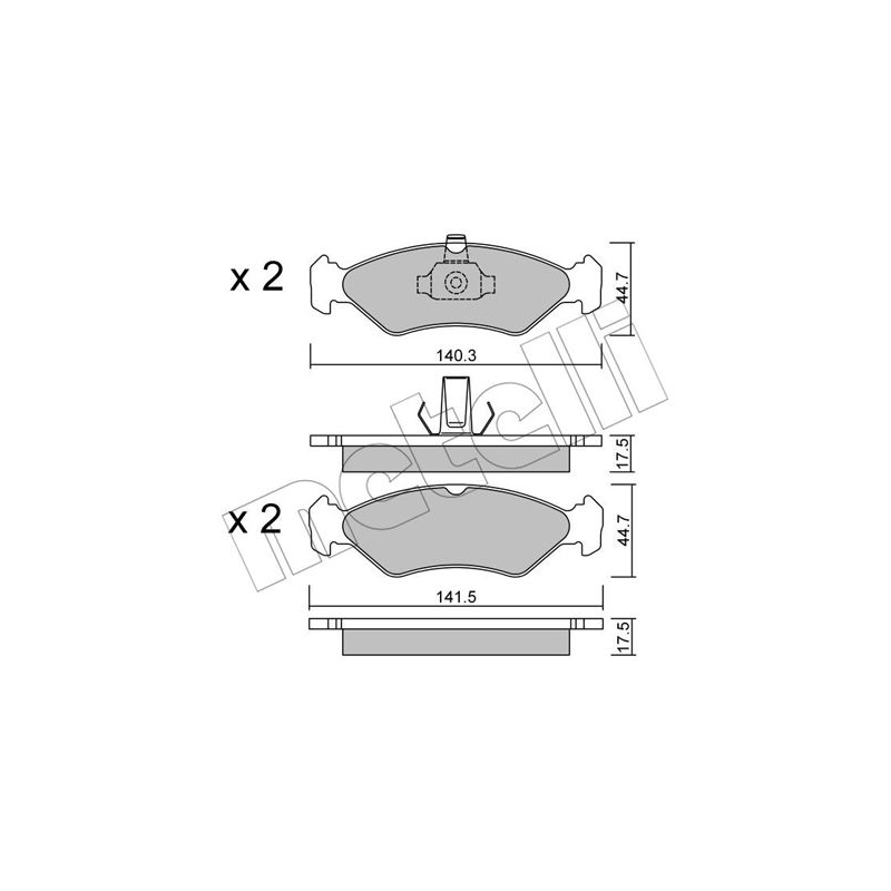 Pastiglie freno asse anteriore - METELLI