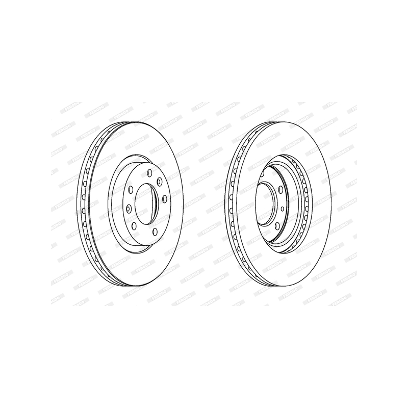 Disco freno asse anteriore - FERODO