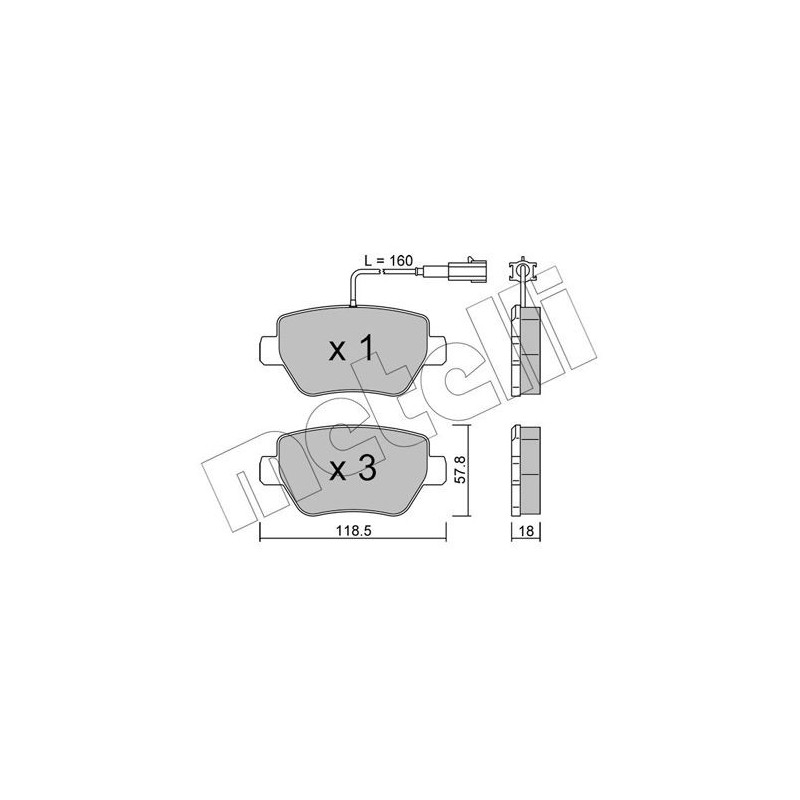 Pastiglie freno asse anteriore - METELLI