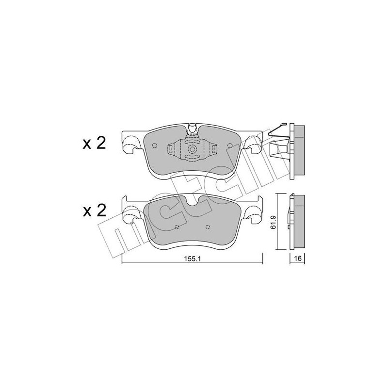 Pastiglie freno asse anteriore - METELLI