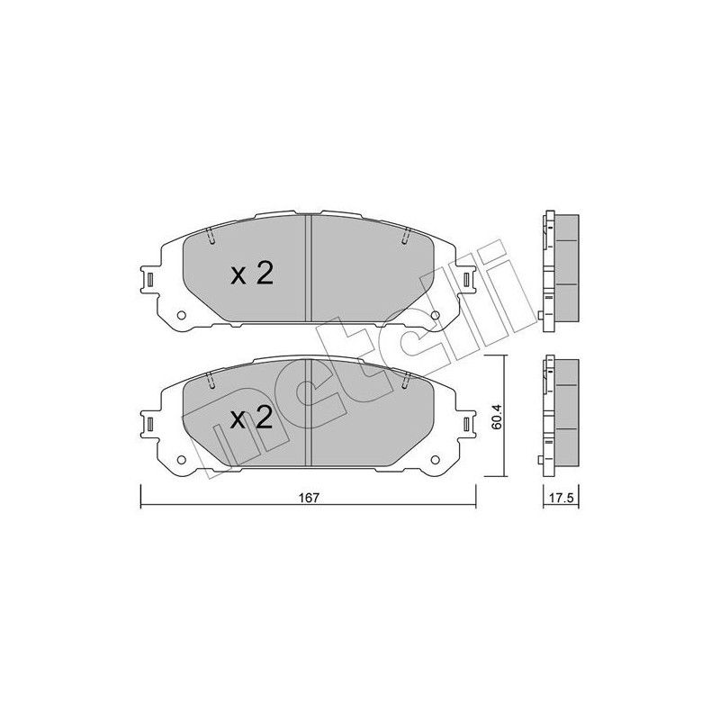 Pastiglie freno asse anteriore - METELLI