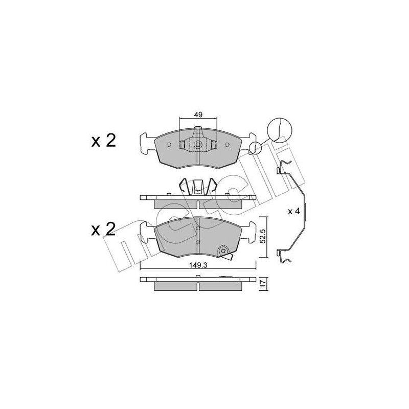 Pastiglie freno asse anteriore - METELLI