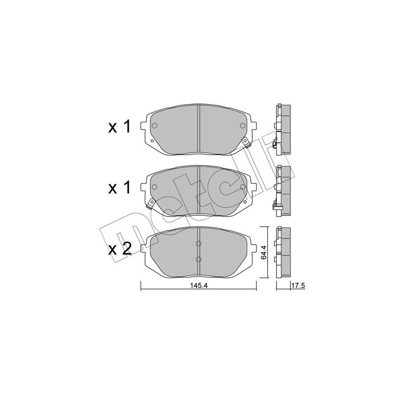 Pastiglie freno asse anteriore - METELLI