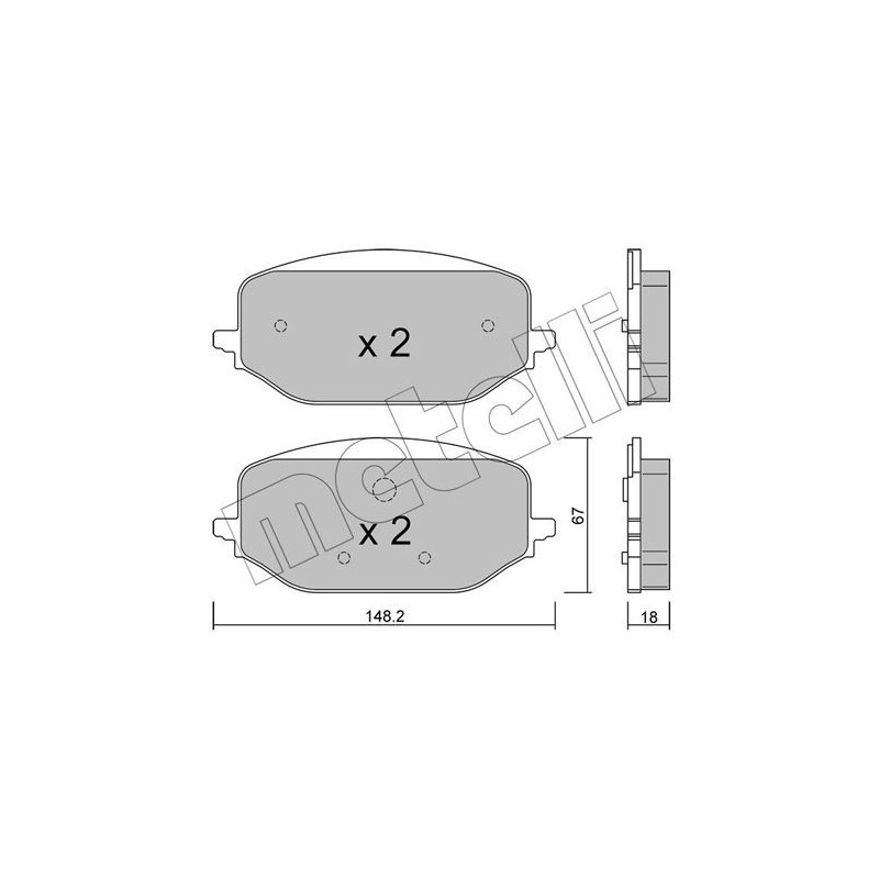 Pastiglie freno asse anteriore - METELLI