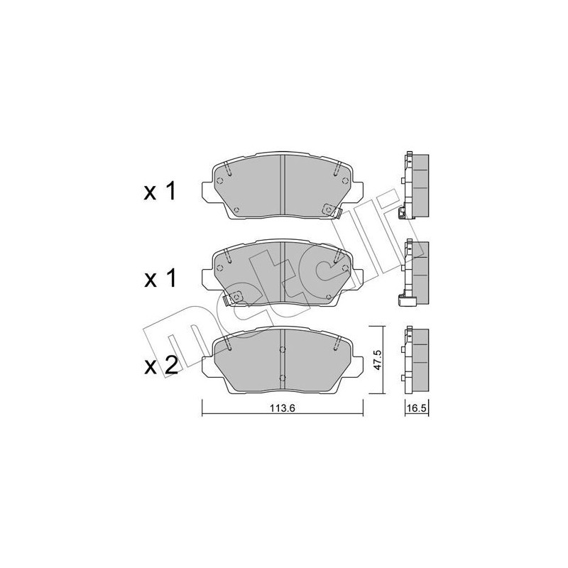 Pastiglie freno asse posteriore - METELLI
