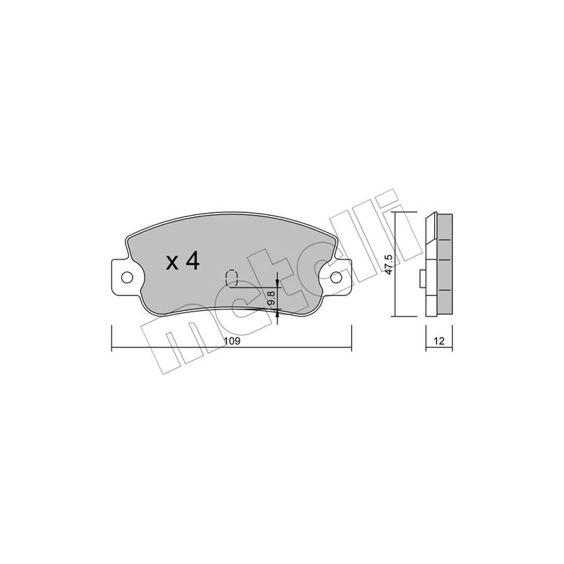 Pastiglie freno asse posteriore - METELLI