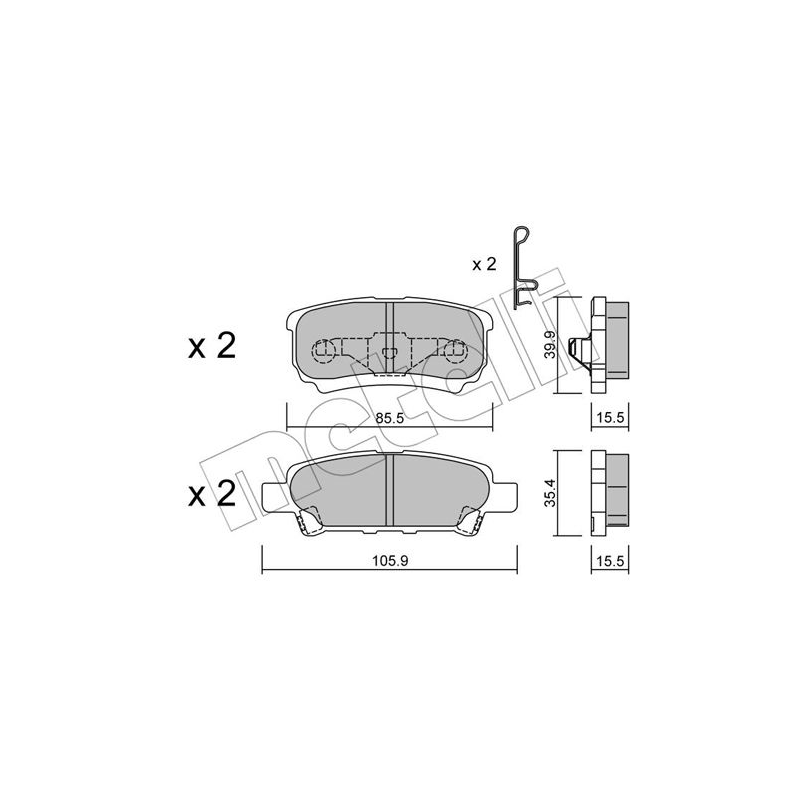Pastiglie freno asse posteriore - METELLI