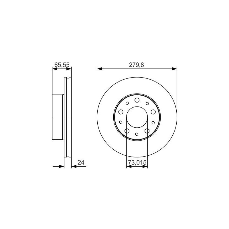 Disco freno asse anteriore - BOSCH