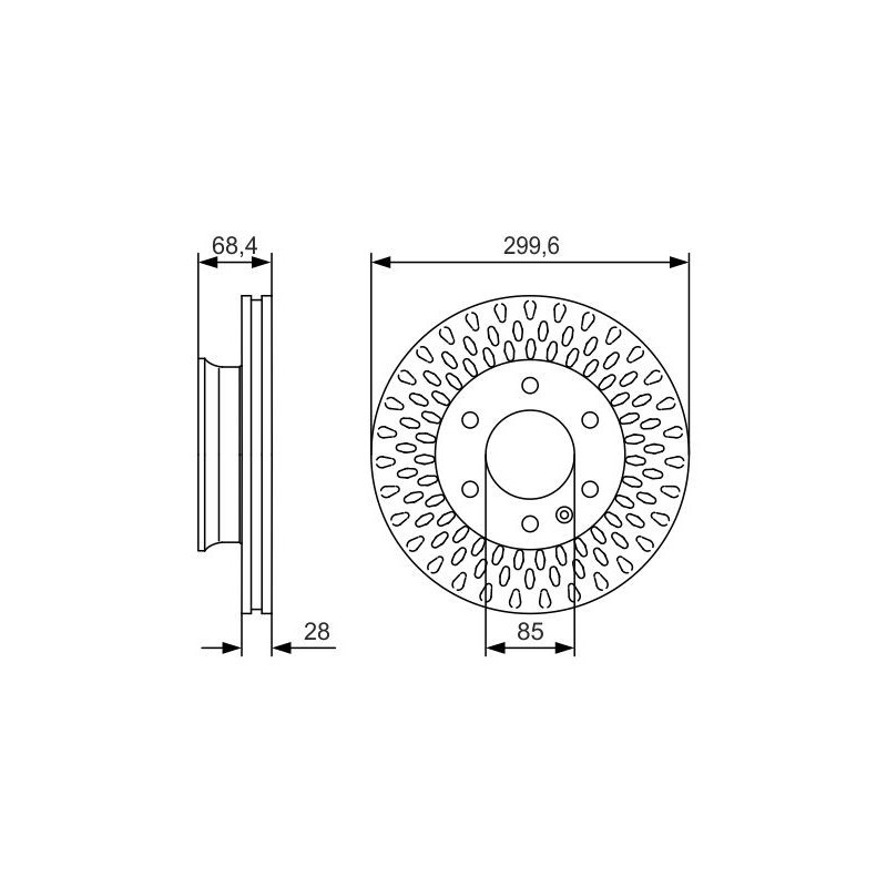 Disco freno asse anteriore - BOSCH