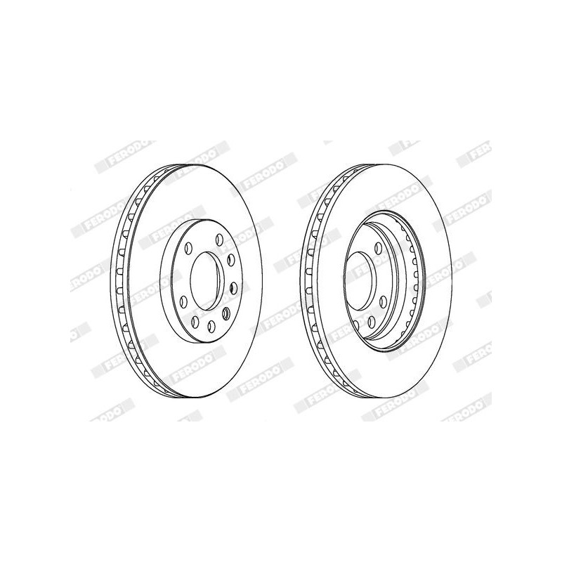 Disco freno asse anteriore - FERODO
