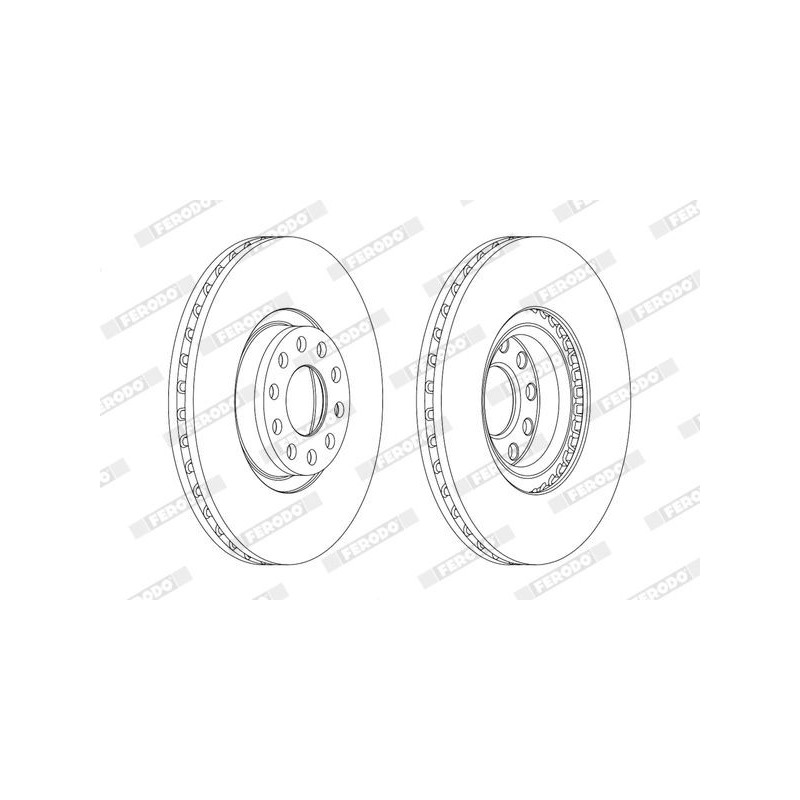 Disco freno asse anteriore - FERODO