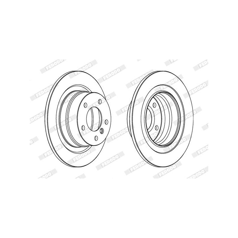 Disco freno asse posteriore - FERODO