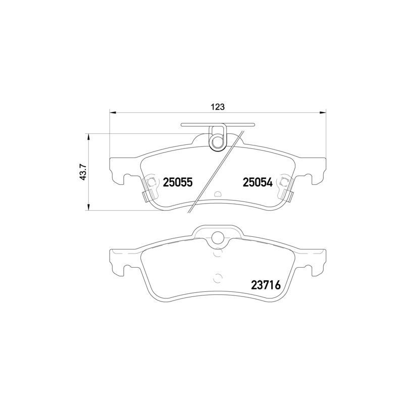 Pastiglie freno asse posteriore - BREMBO