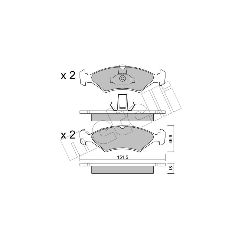 Pastiglie freno asse anteriore - METELLI