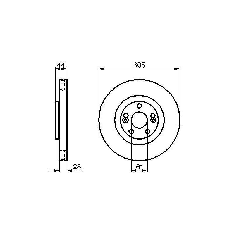 Disco freno asse anteriore - BOSCH
