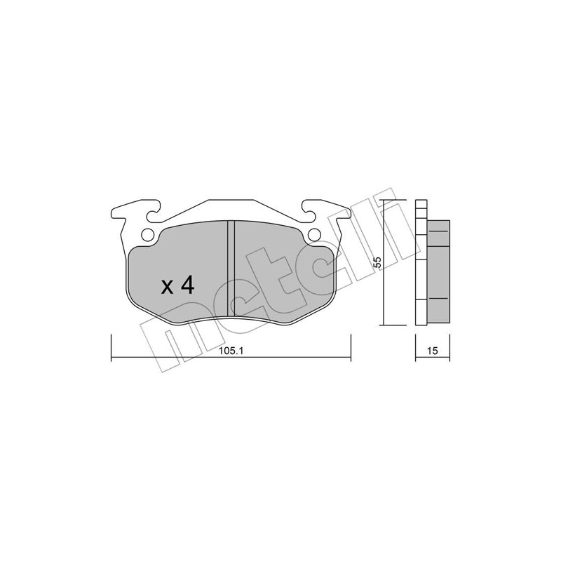 Pastiglie freno asse anteriore - METELLI
