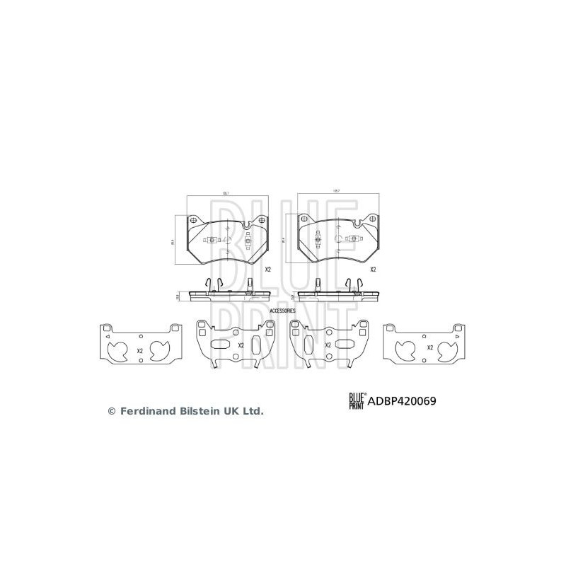 Pastiglie freno asse anteriore - BLUE PRINT