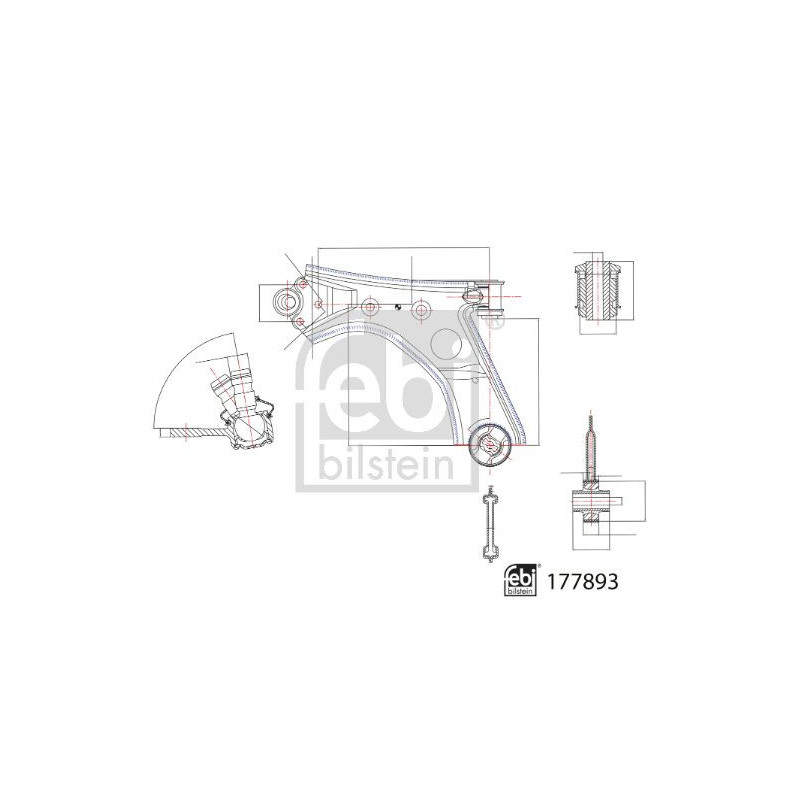 Braccio oscillante asse anteriore - FEBI