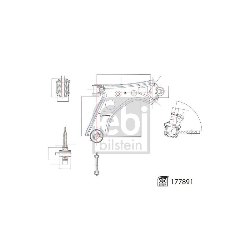 Braccio oscillante asse anteriore - FEBI