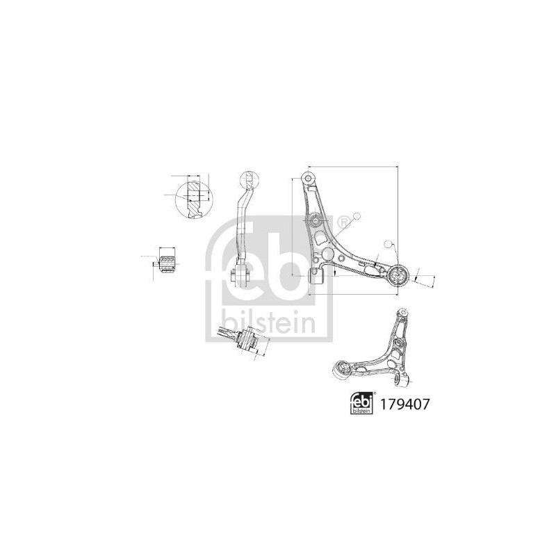 Braccio oscillante asse anteriore - FEBI
