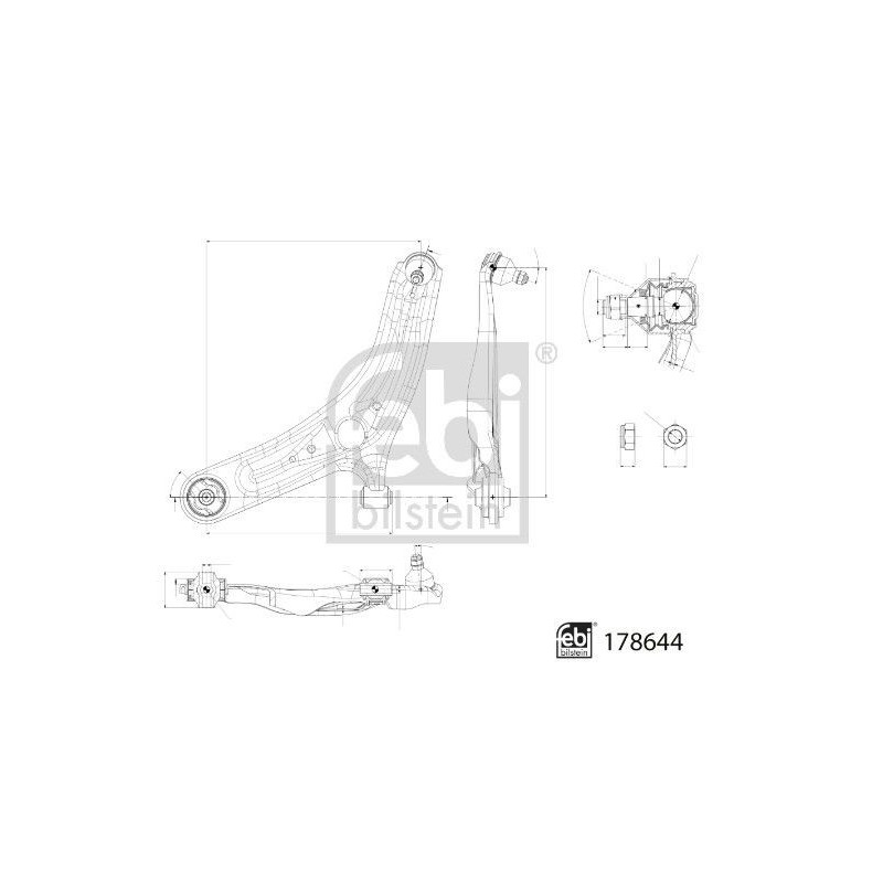 Braccio oscillante asse anteriore - FEBI