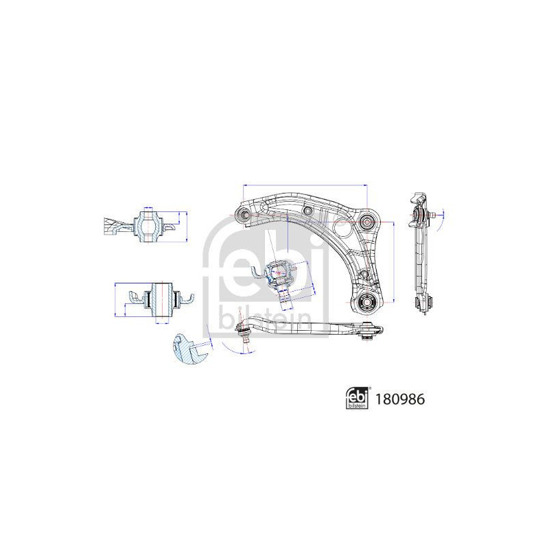 Braccio oscillante asse anteriore - FEBI
