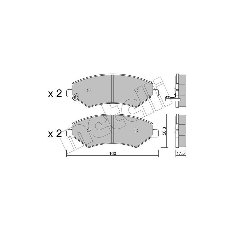 Pastiglie freno asse anteriore - METELLI