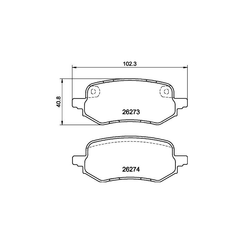 Pastiglie freno asse posteriore - HELLA BRAKE