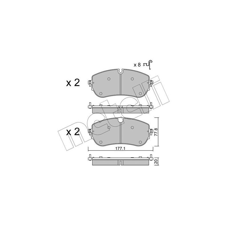 Pastiglie freno asse anteriore - METELLI