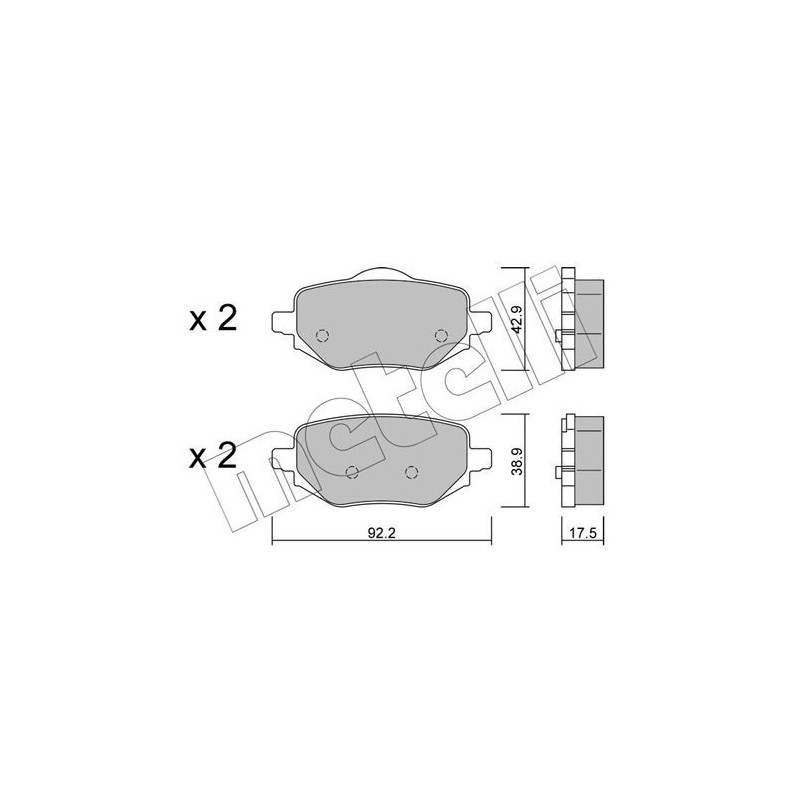 Pastiglie freno asse posteriore - METELLI