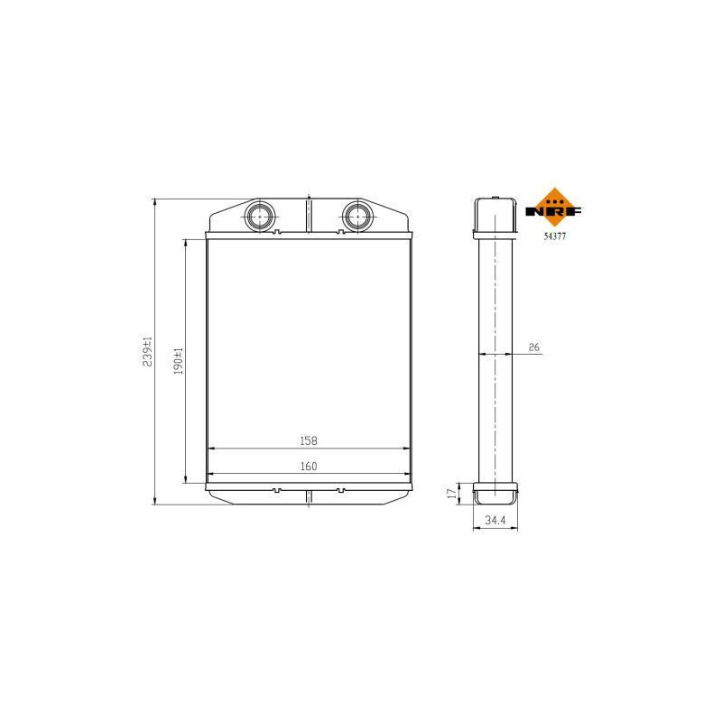 Disco freno asse anteriore - NRF