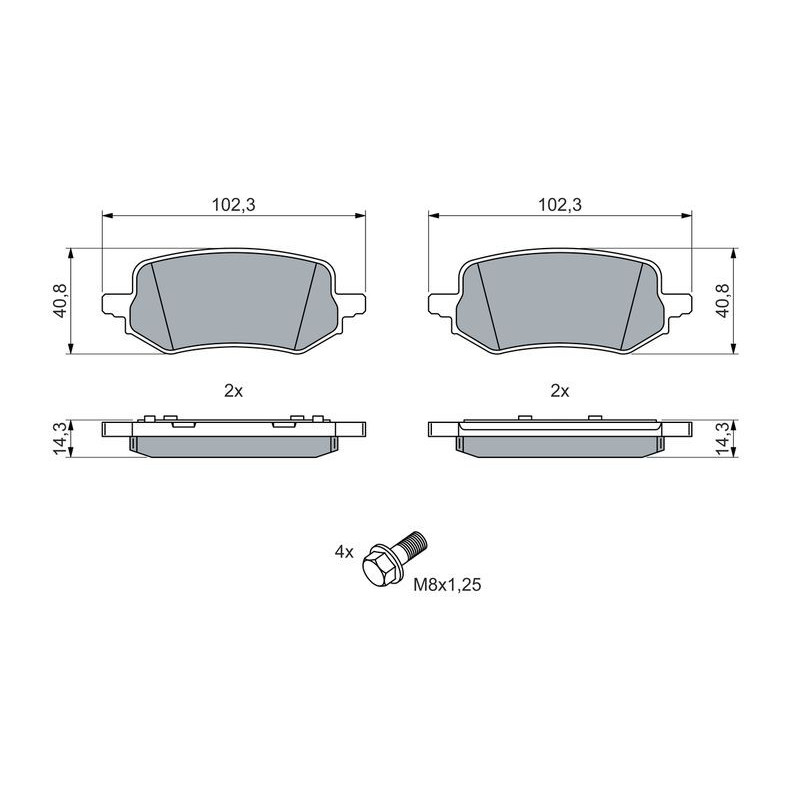 Pastiglie freno asse posteriore - BOSCH