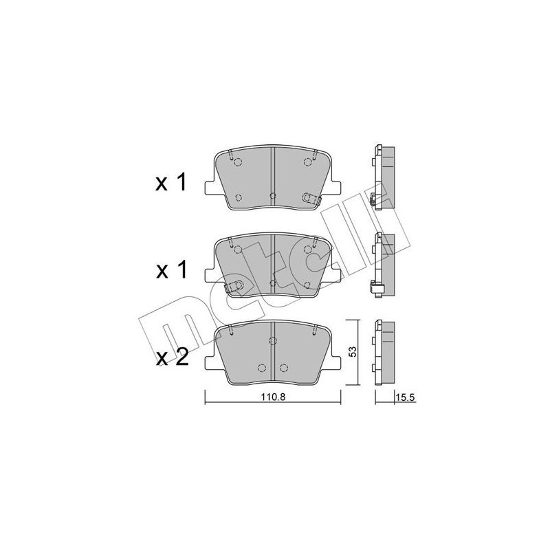 Pastiglie freno asse posteriore - METELLI
