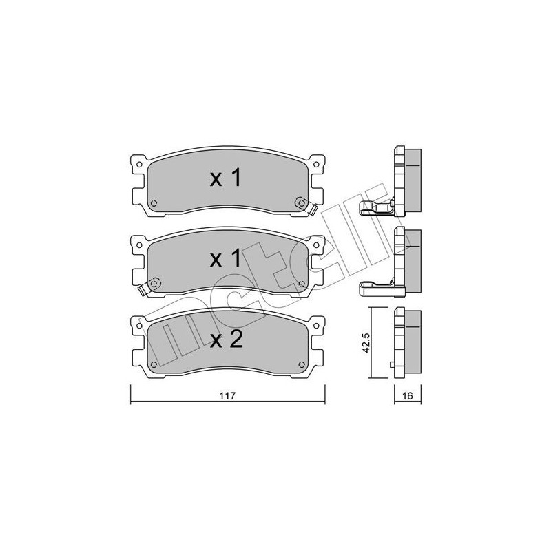 Pastiglie freno asse posteriore - METELLI
