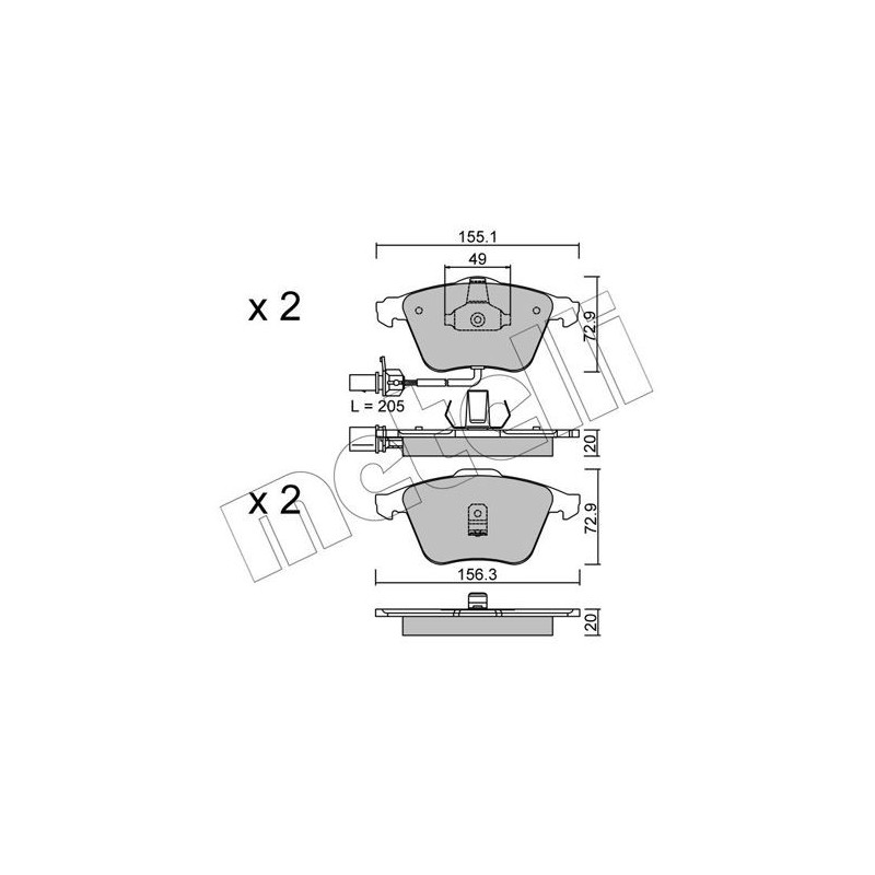 Pastiglie freno asse anteriore - METELLI