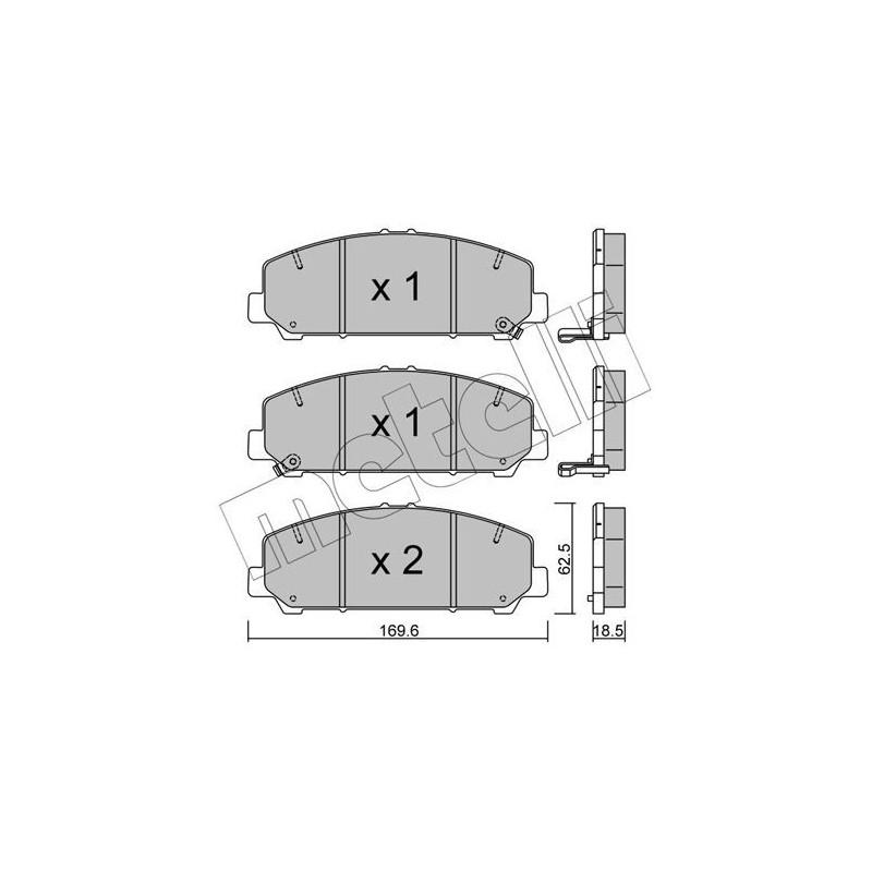 Pastiglie freno asse anteriore - METELLI