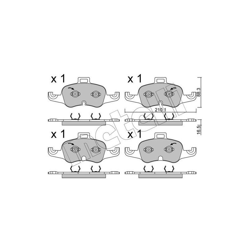 Pastiglie freno asse anteriore - METELLI