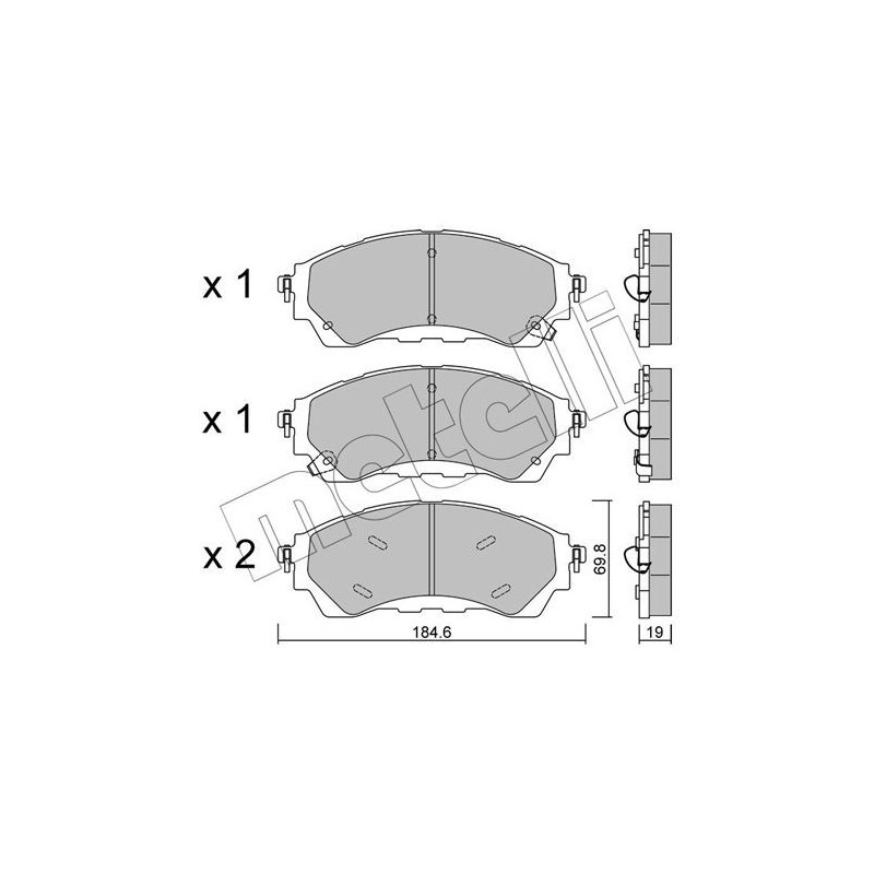 Pastiglie freno asse anteriore - METELLI