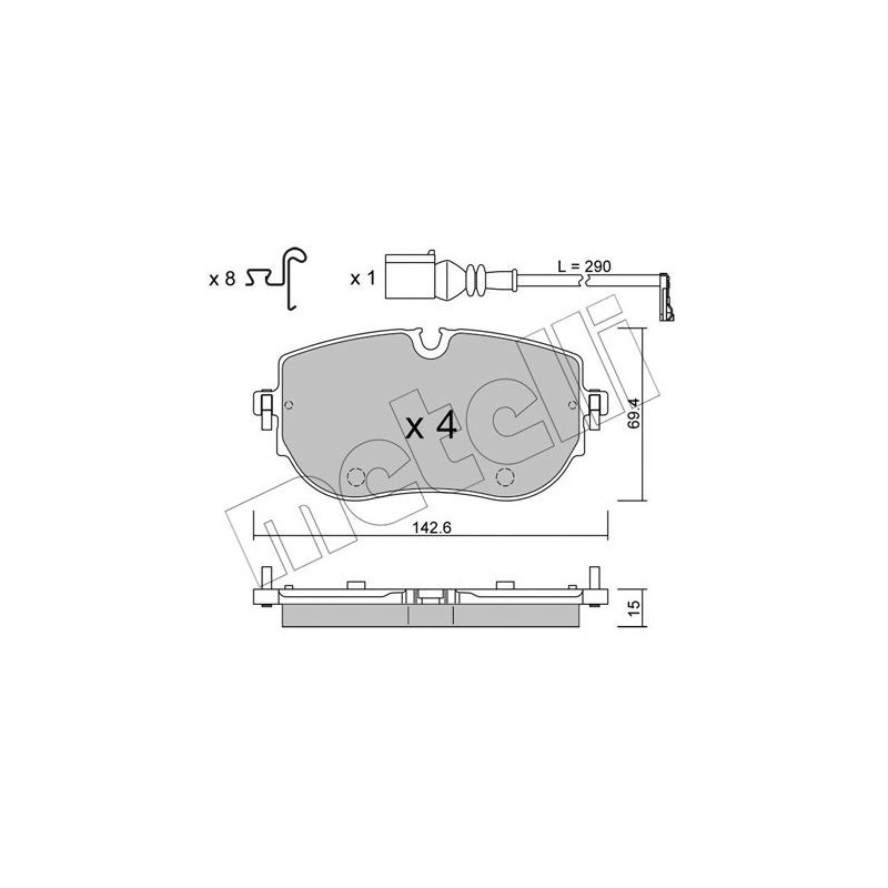 Pastiglie freno asse anteriore - METELLI