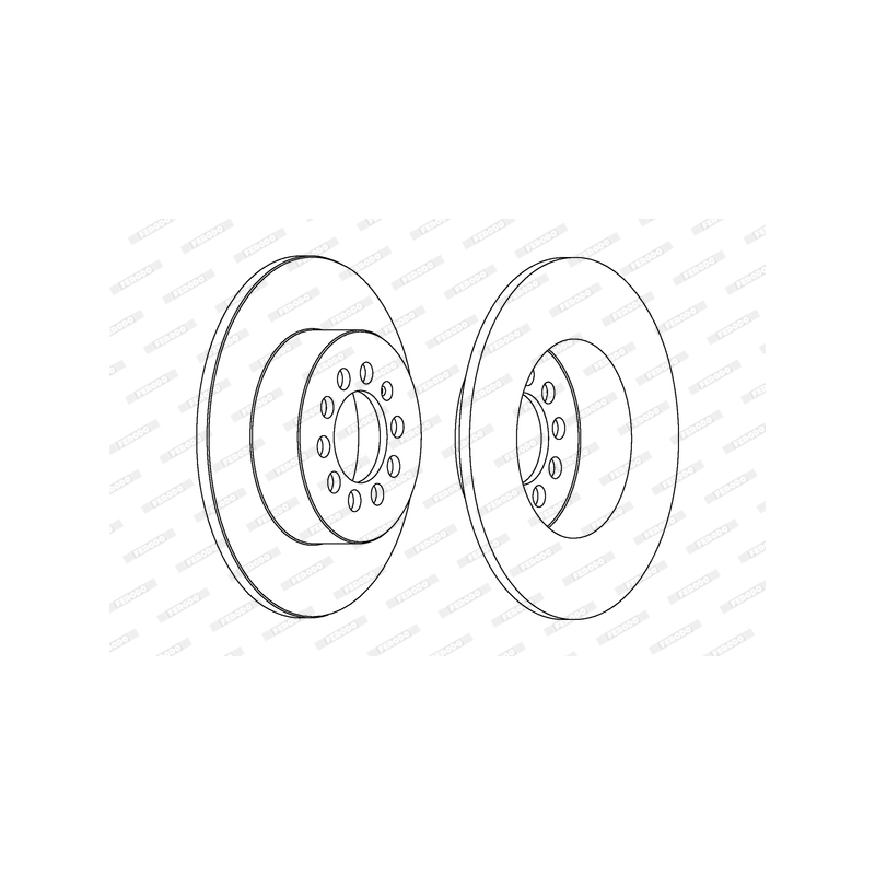 Disco freno asse posteriore - FERODO