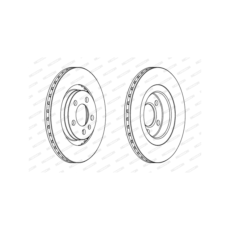 Disco freno asse anteriore - FERODO