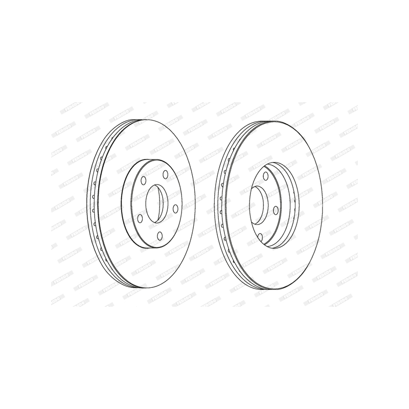 Disco freno asse anteriore - FERODO