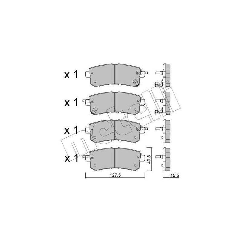 Pastiglie freno asse anteriore - METELLI