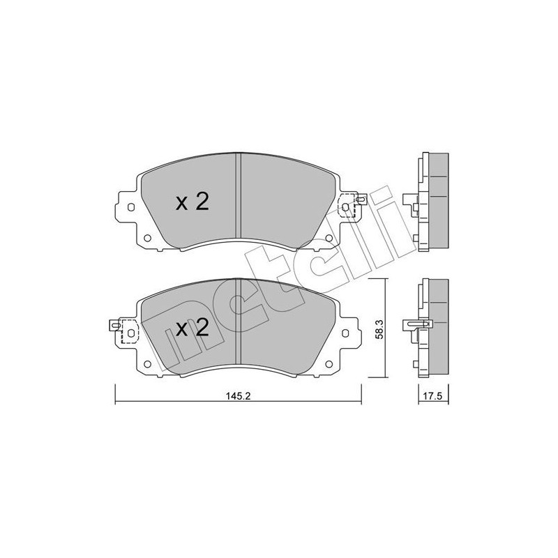 Pastiglie freno asse anteriore - METELLI