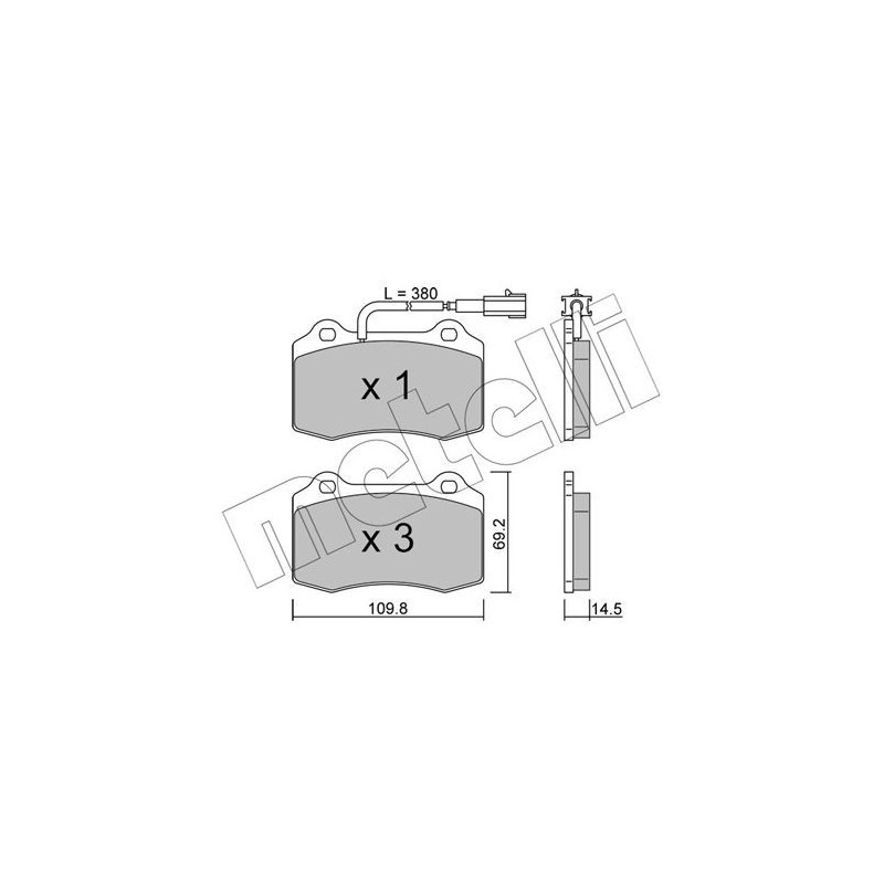 Pastiglie freno asse anteriore - METELLI