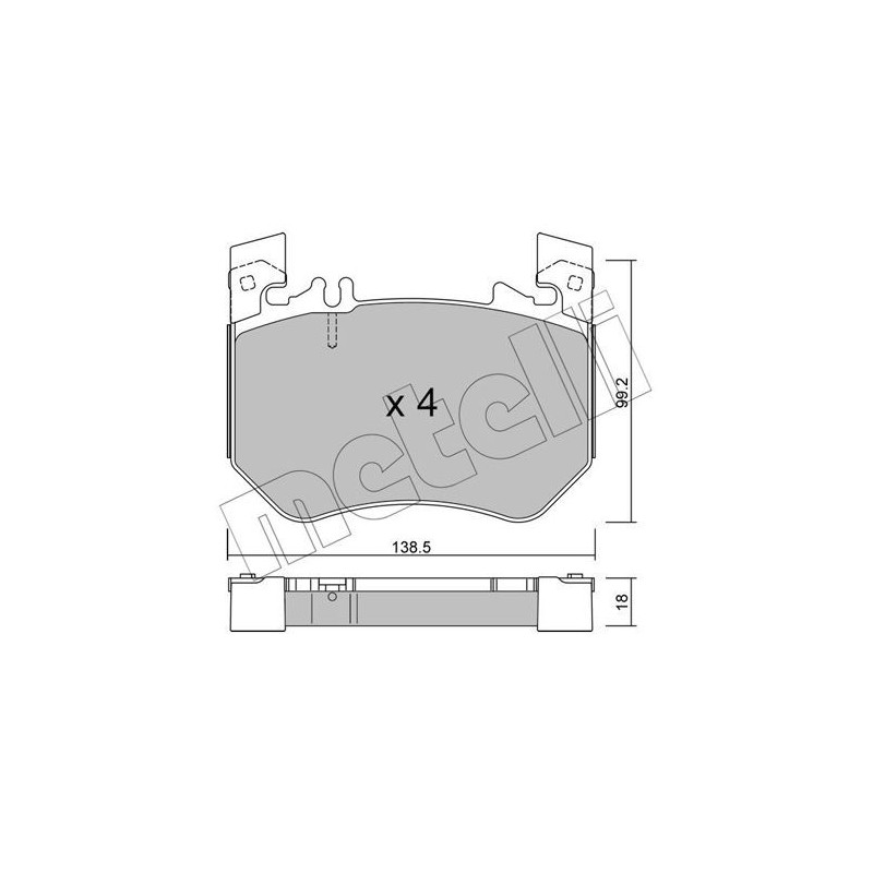 Pastiglie freno asse anteriore - METELLI