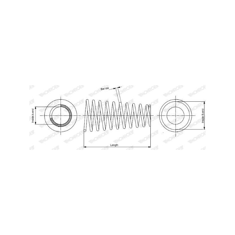 Molla sospensione asse anteriore - MONROE
