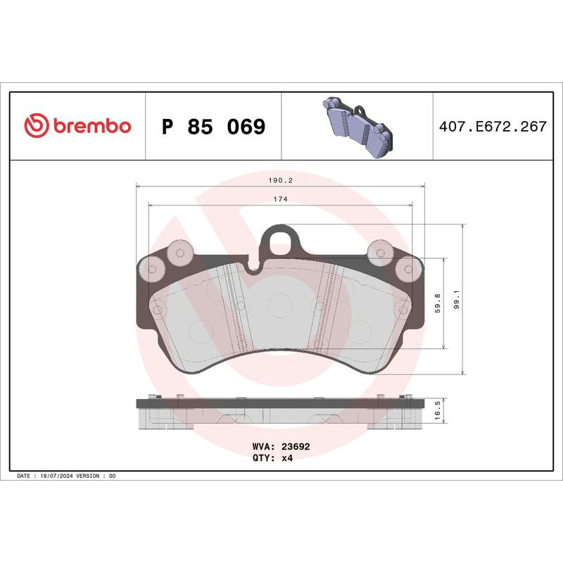 Pastiglie freno asse anteriore - BREMBO