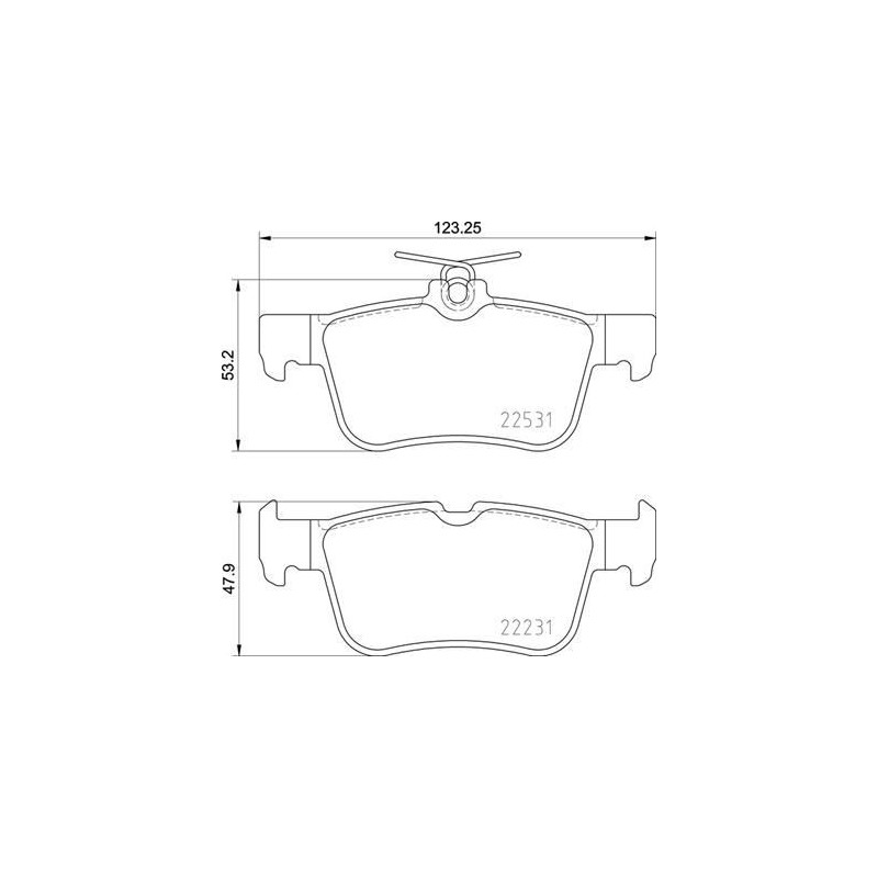 Pastiglie freno asse posteriore - BREMBO